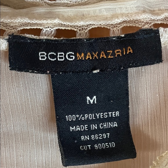 BCBGMaxAzria Women's Cream Lace Blouse - Picture 2 of 6